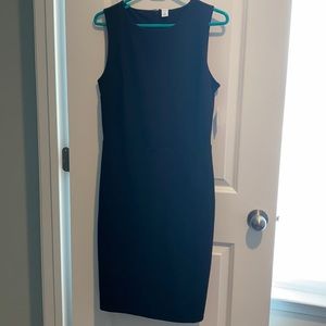 Black pencil dress with zip back, NWT